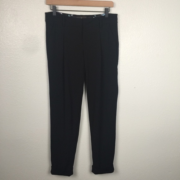 FENN WRIGHT MANSON Black front pleat slacks skinny - Picture 1 of 8